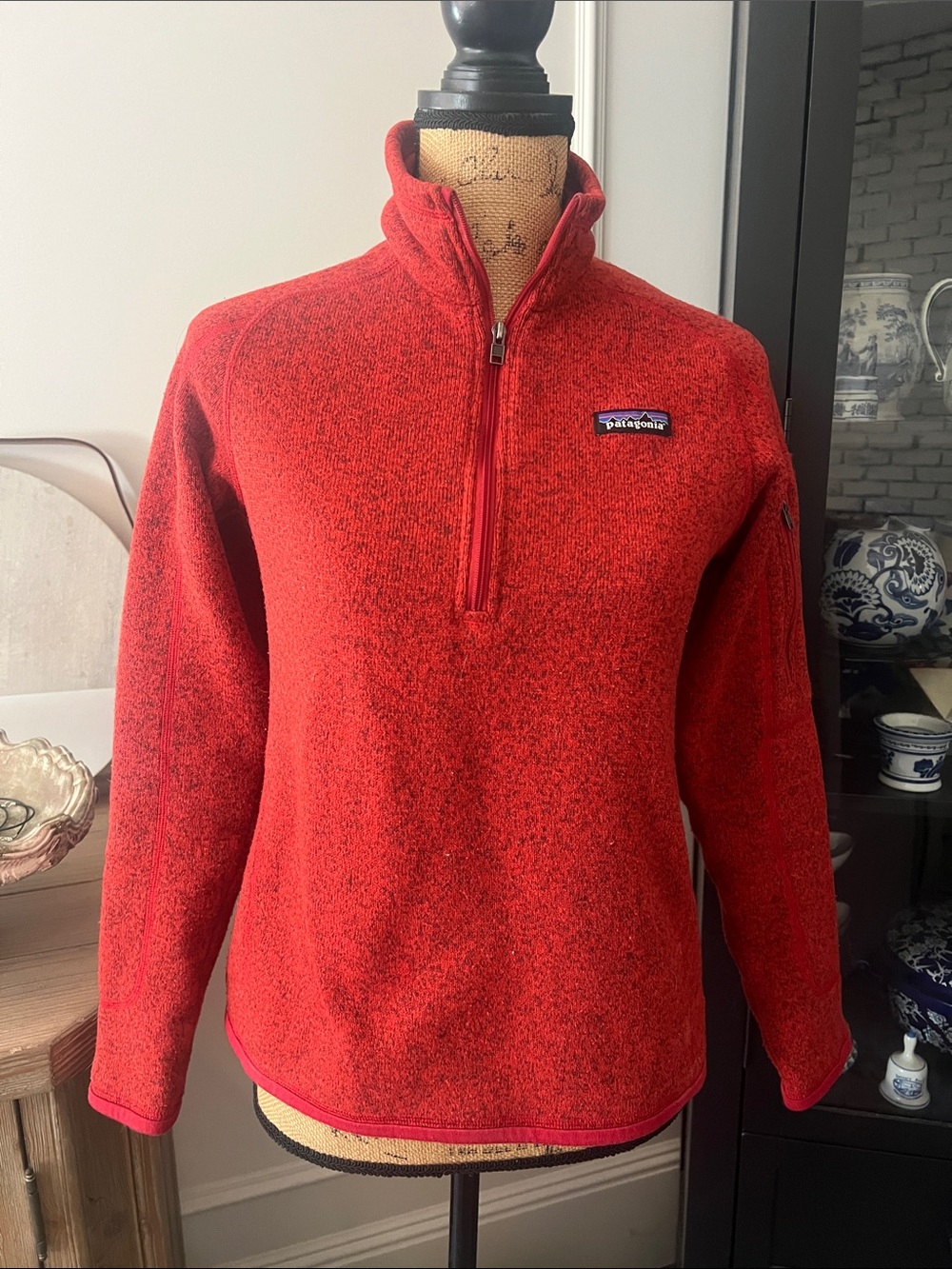 Patagonia Red Half-Zip Fleece Pullover